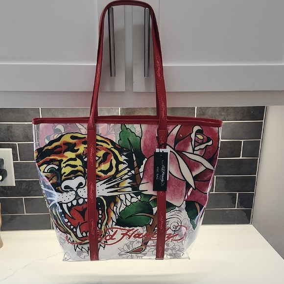 Ed Hardy Handbags - Ed Hardy Rare Screaming Tiger Tote Bag